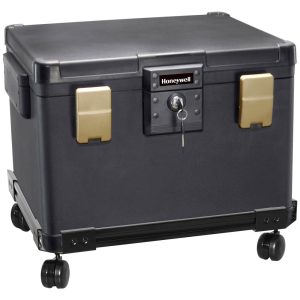 Honeywell 1108W Legal Size Waterproof 1 Hour Fire File Chest (1.06 cu ft.) with Wheel Cart