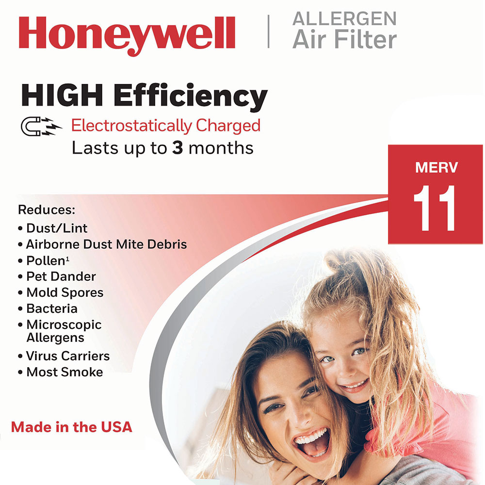 Honeywell 12x12x1 High Efficiency Allergen MERV 11 Air Filter, 4 Pack - Image 2