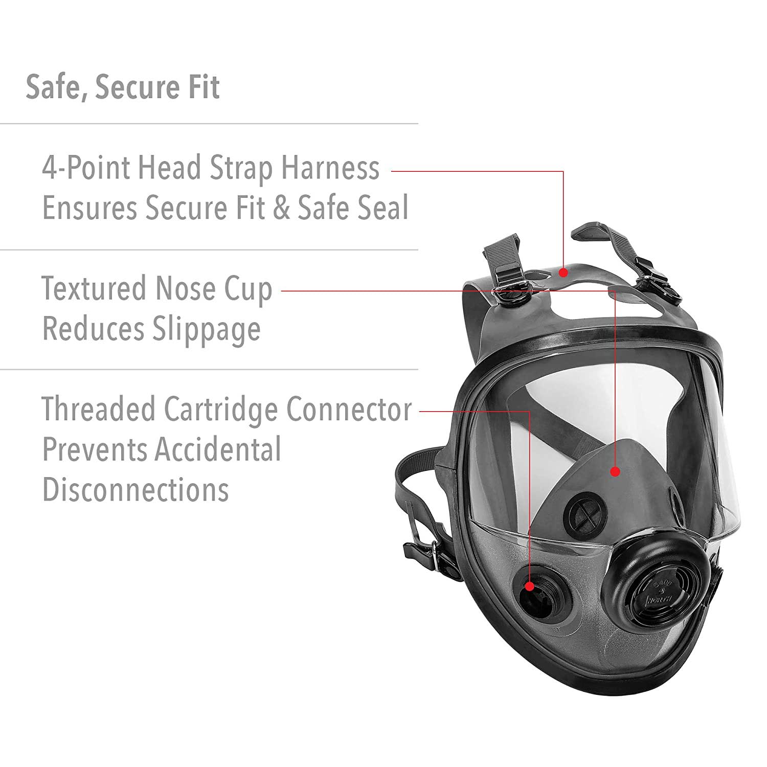 Honeywell North 5400 Series Full Face Respirator with Welding Attachment - Image 3