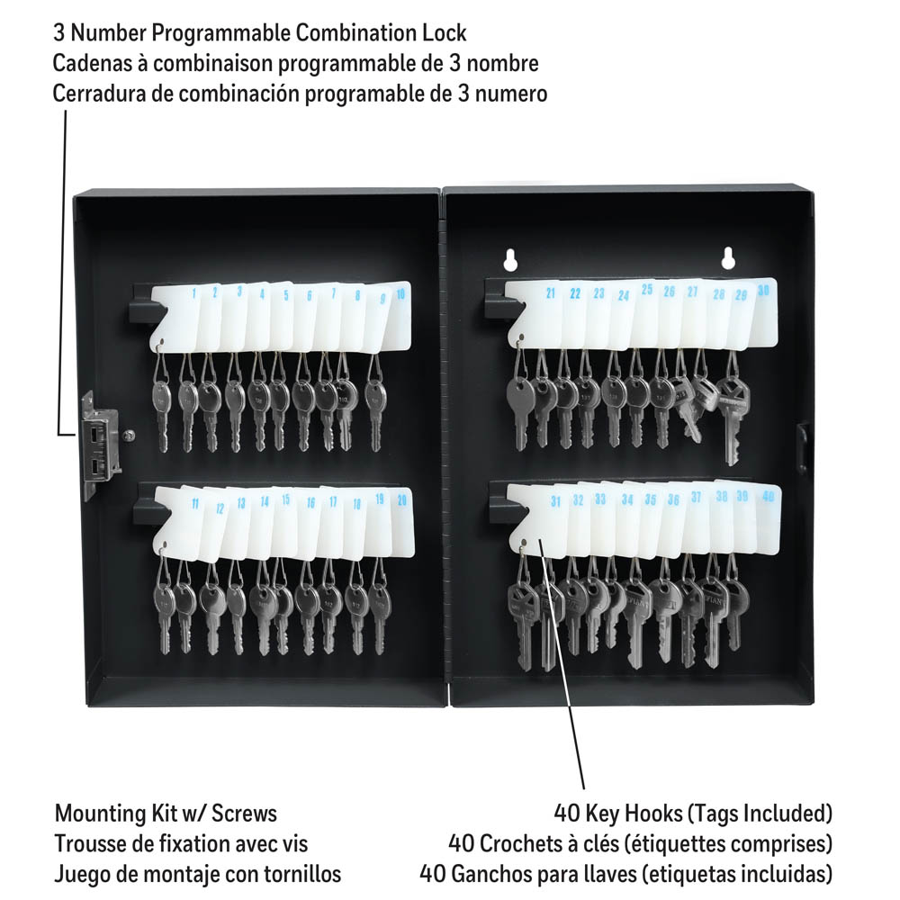 Honeywell 6107 40 Slot Key Box with Combination Lock (40 Keys) - Image 3