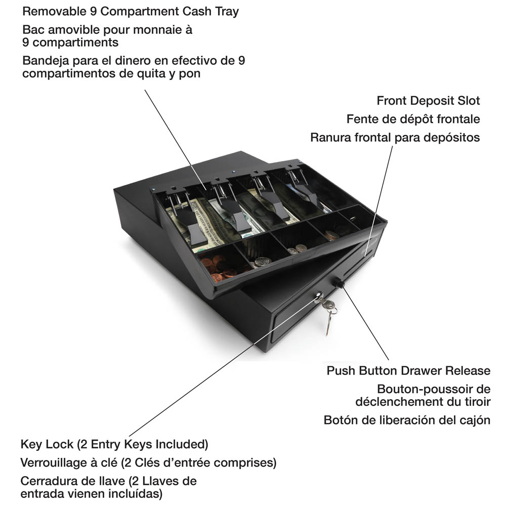 Honeywell 6313 Space-Saver Cash Drawer (4 Bill/5 Coin Slots) - Image 6