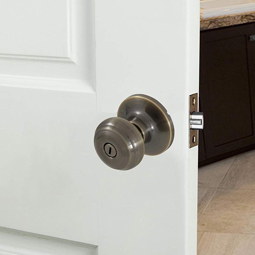 Honeywell Classic Privacy Door Knob, Antique Brass, 8101102 - Image 2