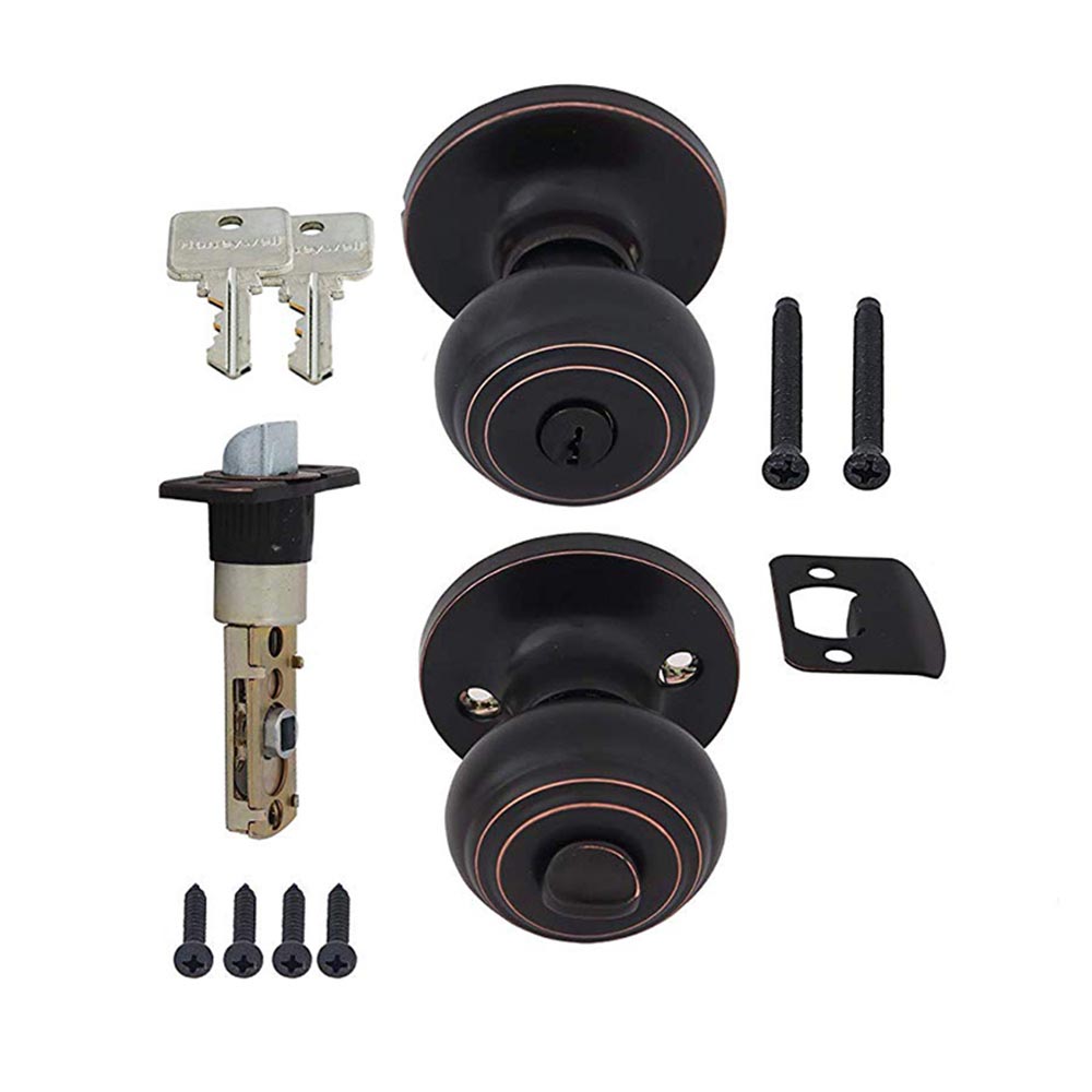 Honeywell Classic Entry Door Knob, Oil Rubbed Bronze, 8101401 - Image 4