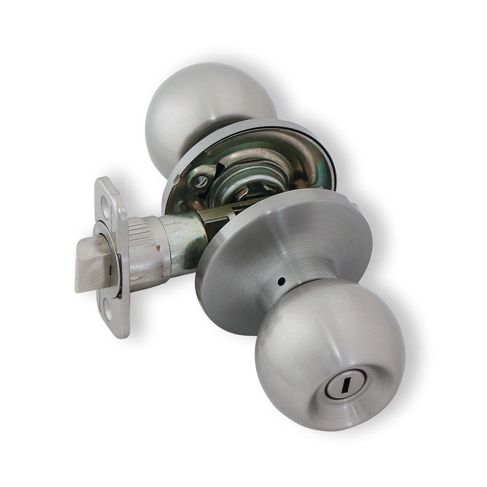 Honeywell Ball Privacy Door Knob, Satin Nickel, 8102302 - Image 2