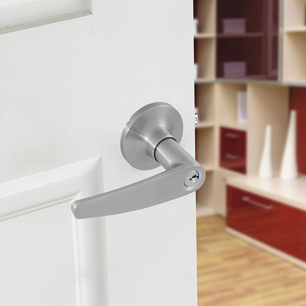 Honeywell Straight Entry Door Lever, Satin Nickel, 8104301 - Image 2