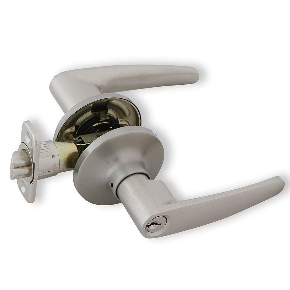 Honeywell Straight Entry Door Lever, Satin Nickel, 8104301 - Image 3