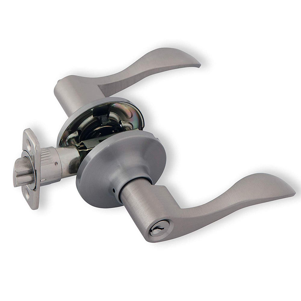 Honeywell Wave Entry Door Lever, Satin Nickel, 8106301 - Image 2