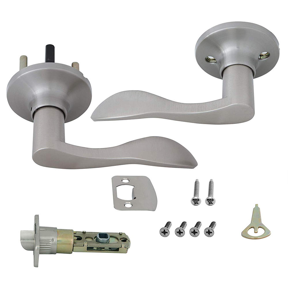 Honeywell Wave Passage Door Lever, Satin Nickel, 8106303 - Image 4