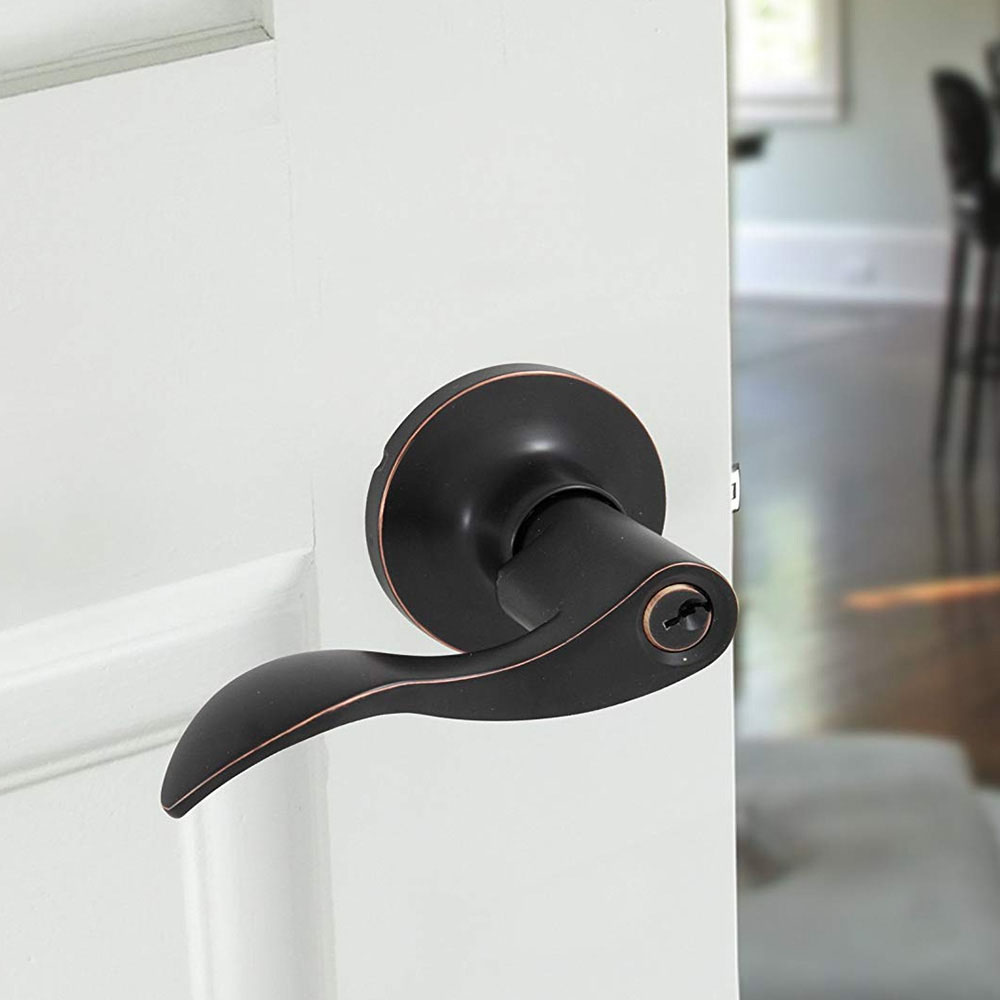 Honeywell Wave Entry Door Lever, Oil Rubbed Bronze, 8106401 - Image 2