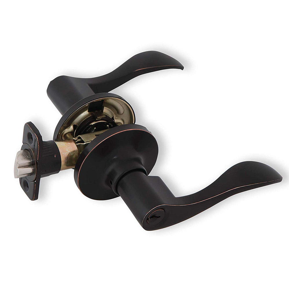 Honeywell Wave Entry Door Lever, Oil Rubbed Bronze, 8106401 - Image 3