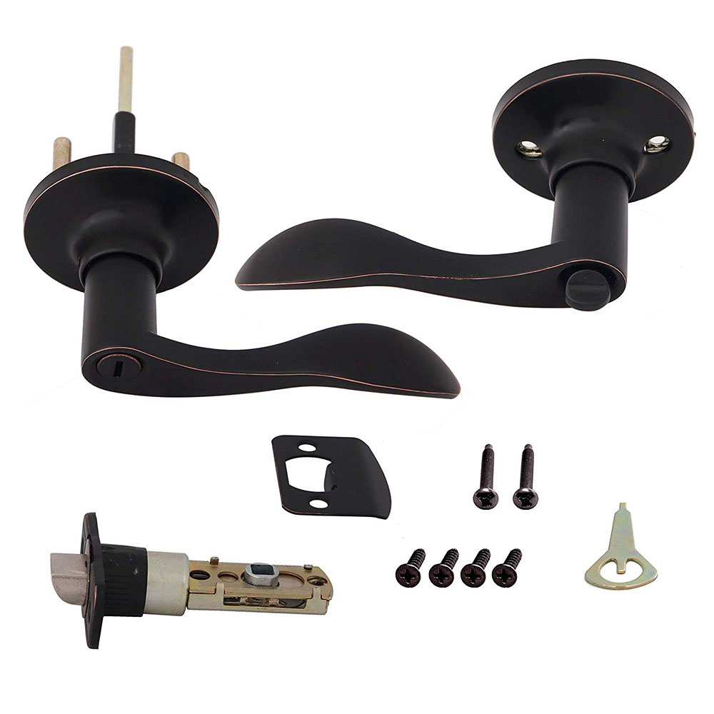 Honeywell Wave Privacy Door Lever, Oil Rubbed Bronze, 8106402 - Image 3