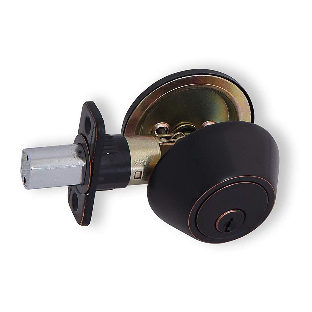 Honeywell Single Cylinder Deadbolt, Oil Rubbed Bronze, 8111409 - Image 3