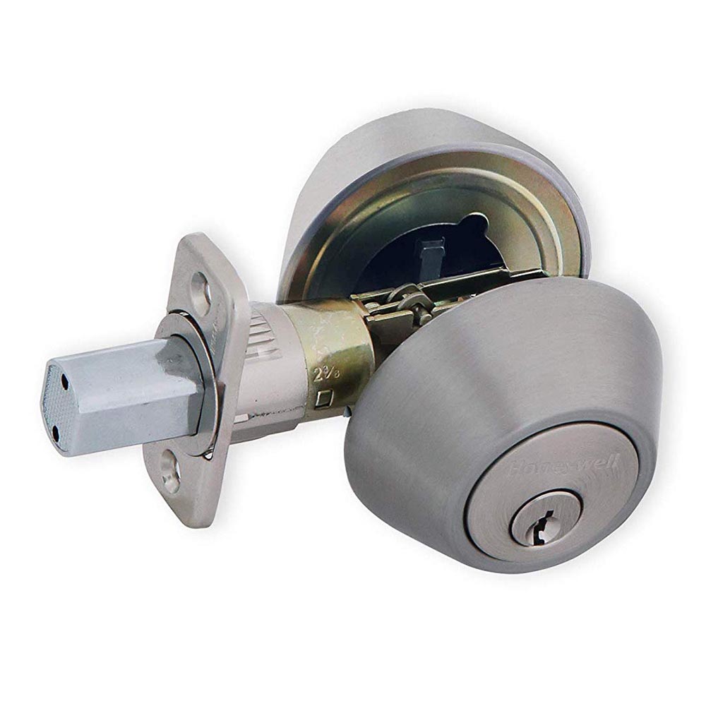 Honeywell Double Cylinder Deadbolt, Satin Nickel, 8112309 - Image 4
