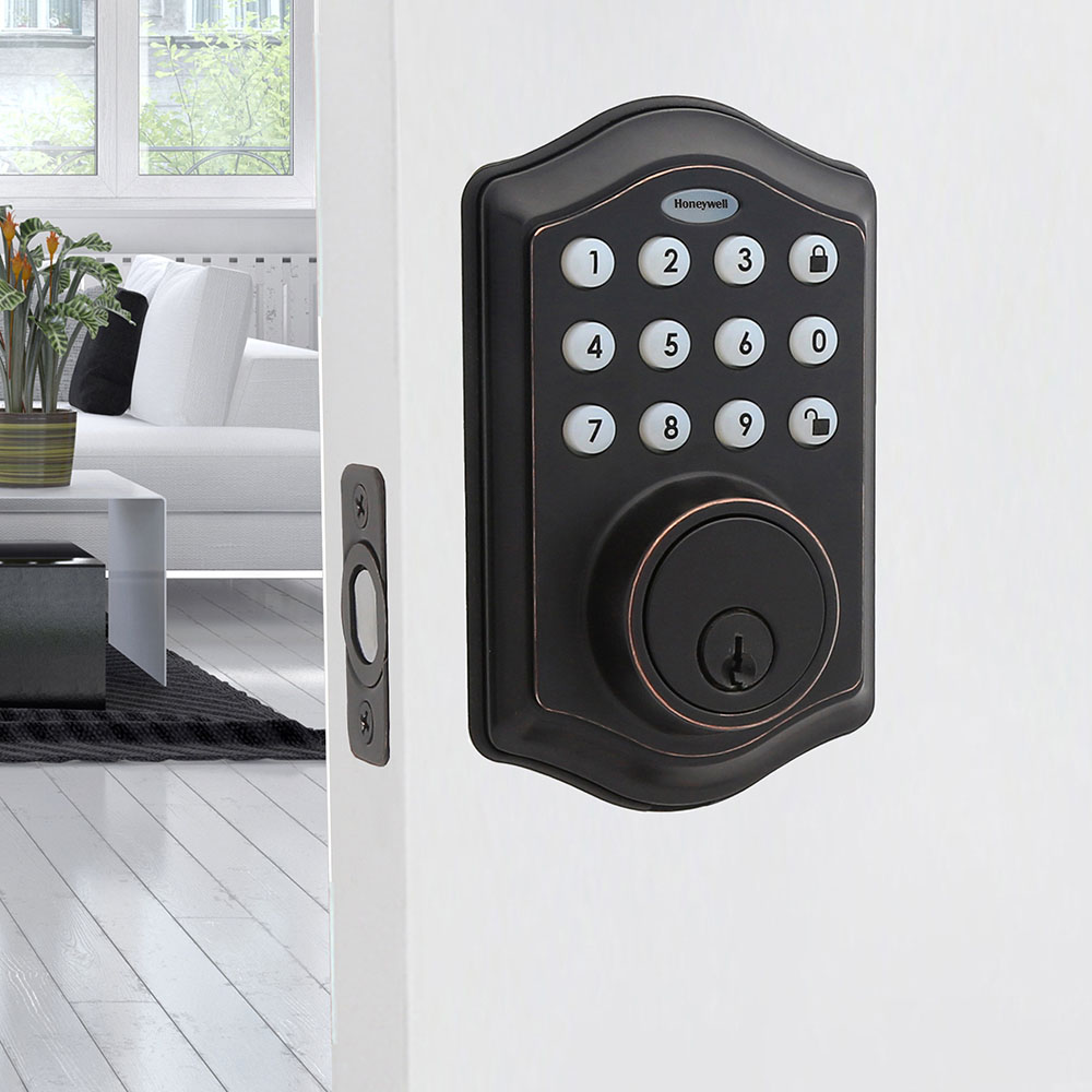 Honeywell Electronic Deadbolt Door Lock with Keypad in Oil Rubbed Bronze, 8712409 - Image 4