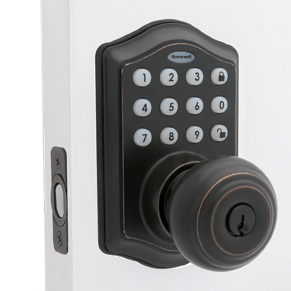 Honeywell Electronic Entry Knob Door Lock with Keypad in Oil Rubbed Bronze, 8732401 - Image 4