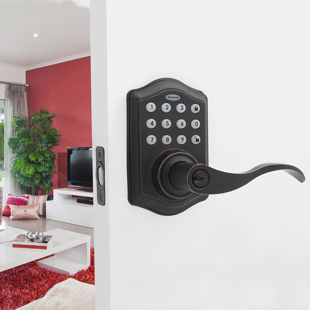Honeywell Electronic Entry Lever Door Lock with Keypad in Oil Rubbed Bronze, 8734401 - Image 5