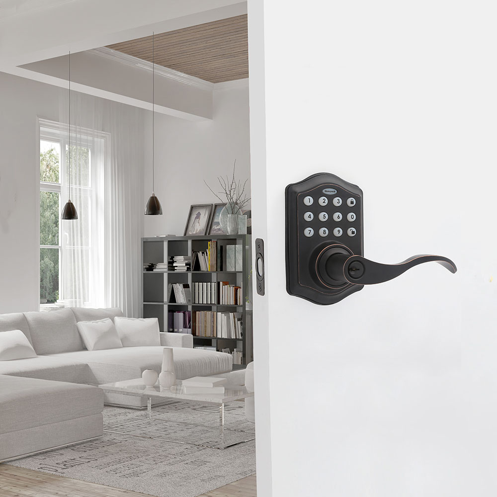 Honeywell Electronic Entry Lever Door Lock with Keypad in Oil Rubbed Bronze, 8734401 - Image 6