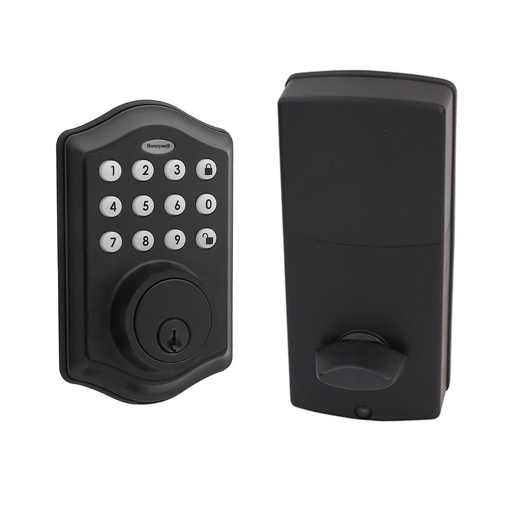 Honeywell Digital Deadbolt with Passage Lever, Matte Black, 8734505 - Image 2