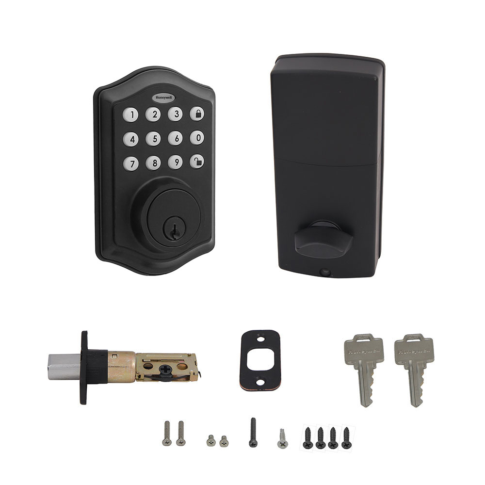 Honeywell Digital Deadbolt with Passage Lever, Matte Black, 8734505 - Image 5