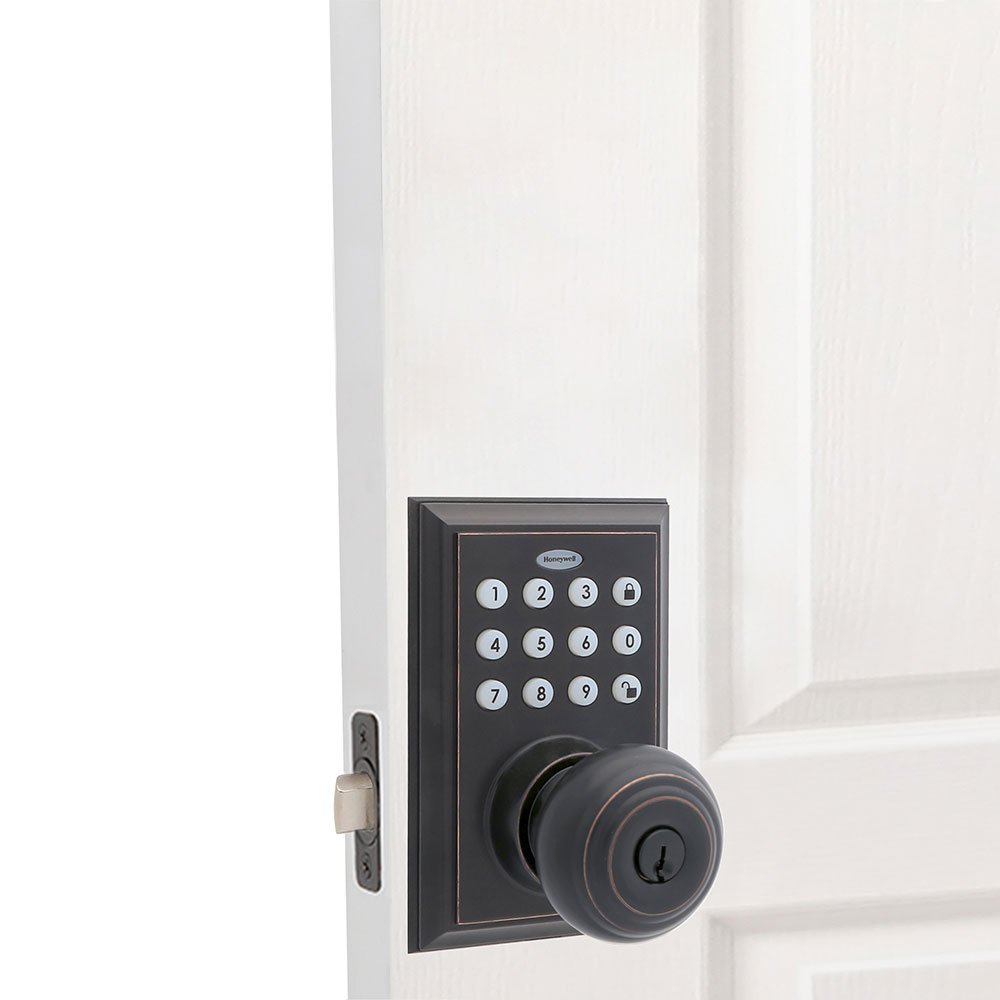 Honeywell Bluetooth Enabled Digital Door Knob Lock With Keypad, Oil Rubbed Bronze, 8832401S - Image 3