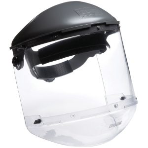 Fibre-Metal by Honeywell Ratchet Dual 4 inch Crown High Performance Face Shield System, Clear Visor and Chin Guard - FM400DCCL