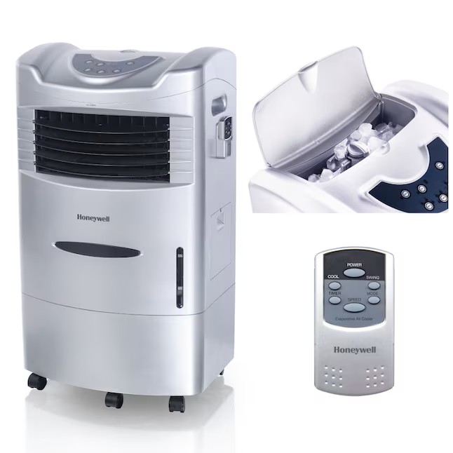 Honeywell CL201AE Portable Evaporative Cooler with Remote Control, 470 CFM - 5.3 Gallon Tank, Gray - Image 3