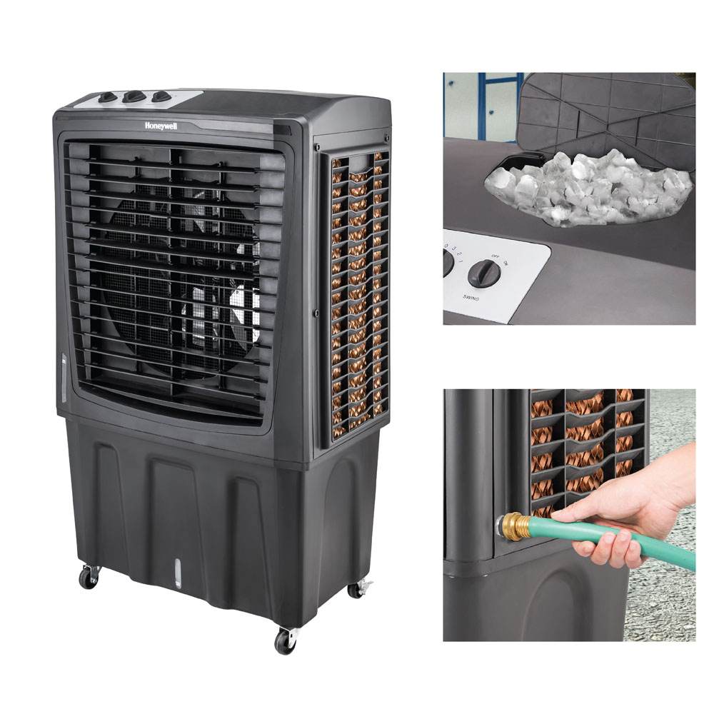 Honeywell CO810PM Outdoor Weatherproof Evaporative Air Cooler and Fan, 2800 CFM for Large Spaces - 19 Gallon Tank, Black - Image 4