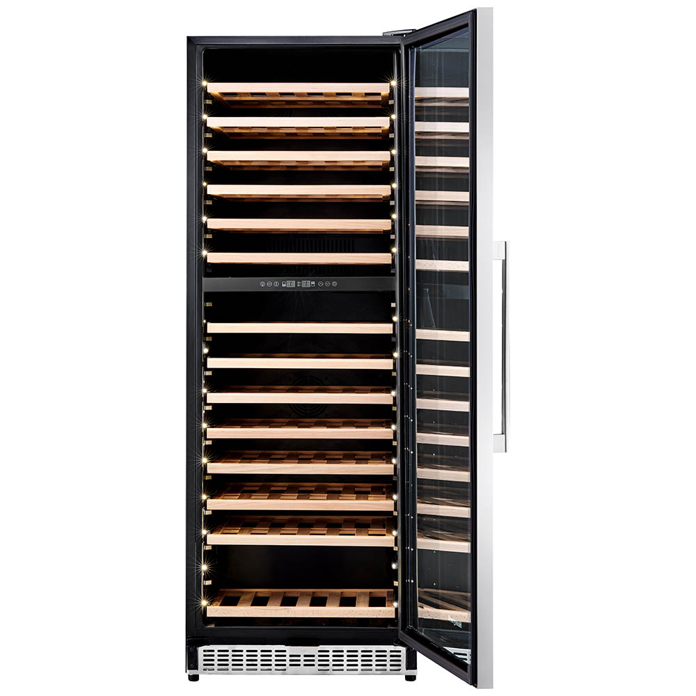Honeywell 154 Bottle Large Dual Zone Wine Cooler Fridge with Digital Temperature Control, Stainless Steel - H154WCS - Image 2