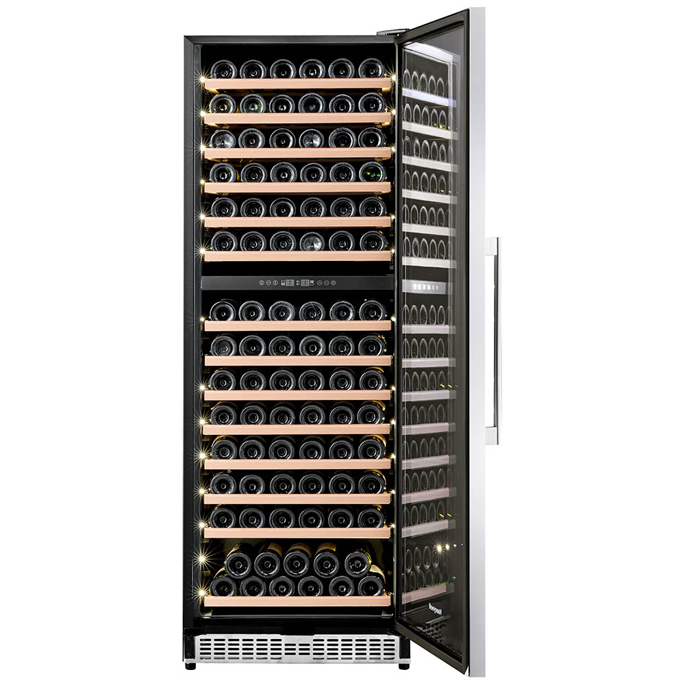 Honeywell 154 Bottle Large Dual Zone Wine Cooler Fridge with Digital Temperature Control, Stainless Steel - H154WCS - Image 5