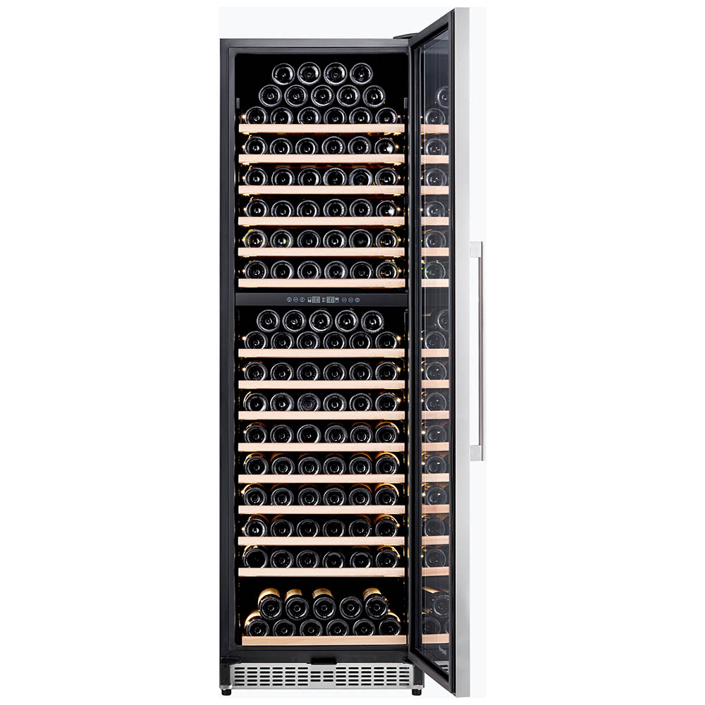 Honeywell 174 Bottle Large Freestanding Dual Zone Compressor Wine Cooler Refrigerator with Touch Controls, Stainless Steel - H174WCS - Image 6
