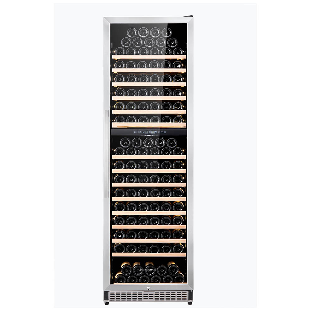 Honeywell 174 Bottle Large Freestanding Dual Zone Compressor Wine Cooler Refrigerator with Touch Controls, Stainless Steel - H174WCS - Image 7