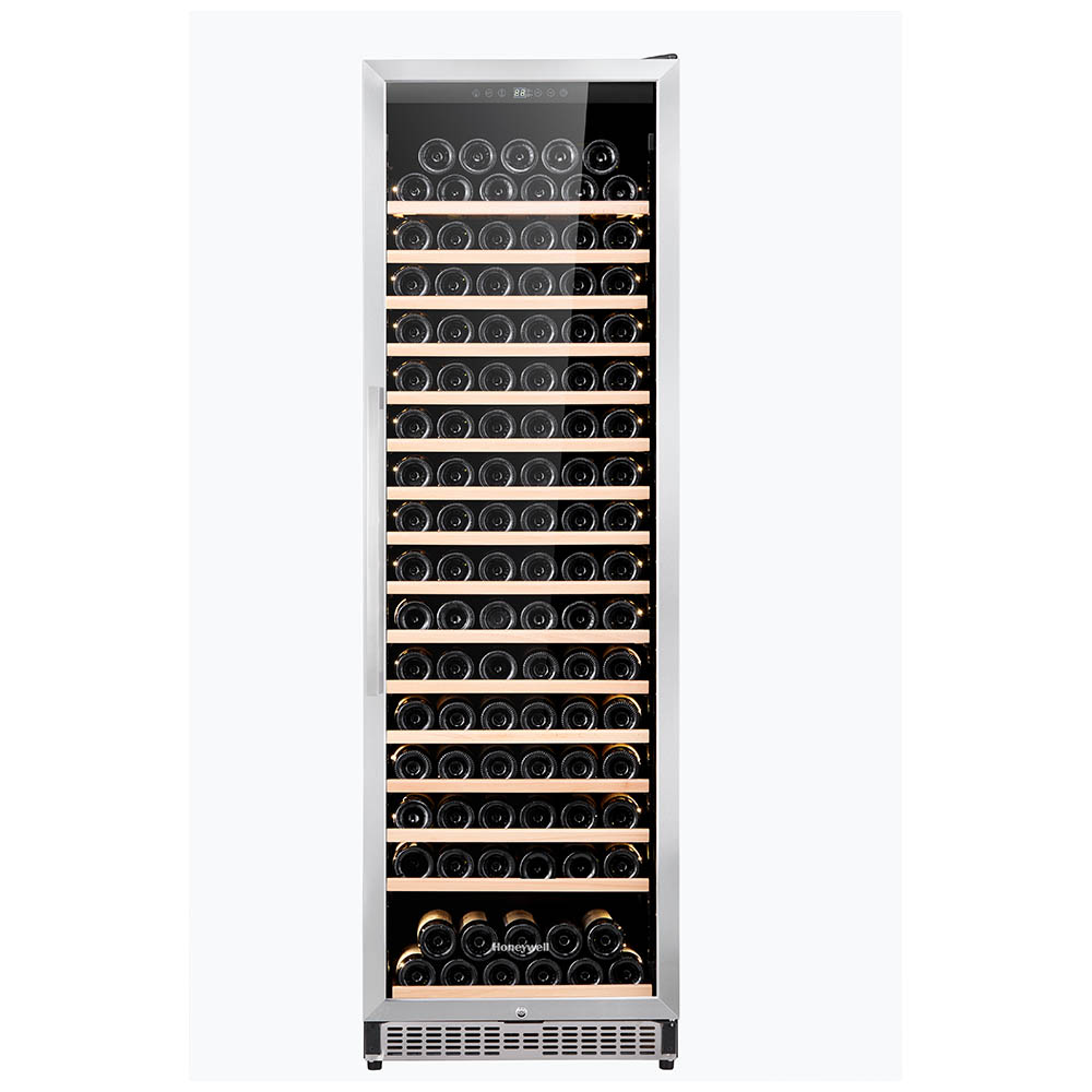 Honeywell 186 Bottle Large Freestanding Compressor Wine Cooler Fridge with Digital Temperature Control, Stainless Steel - H186WCS - Image 5