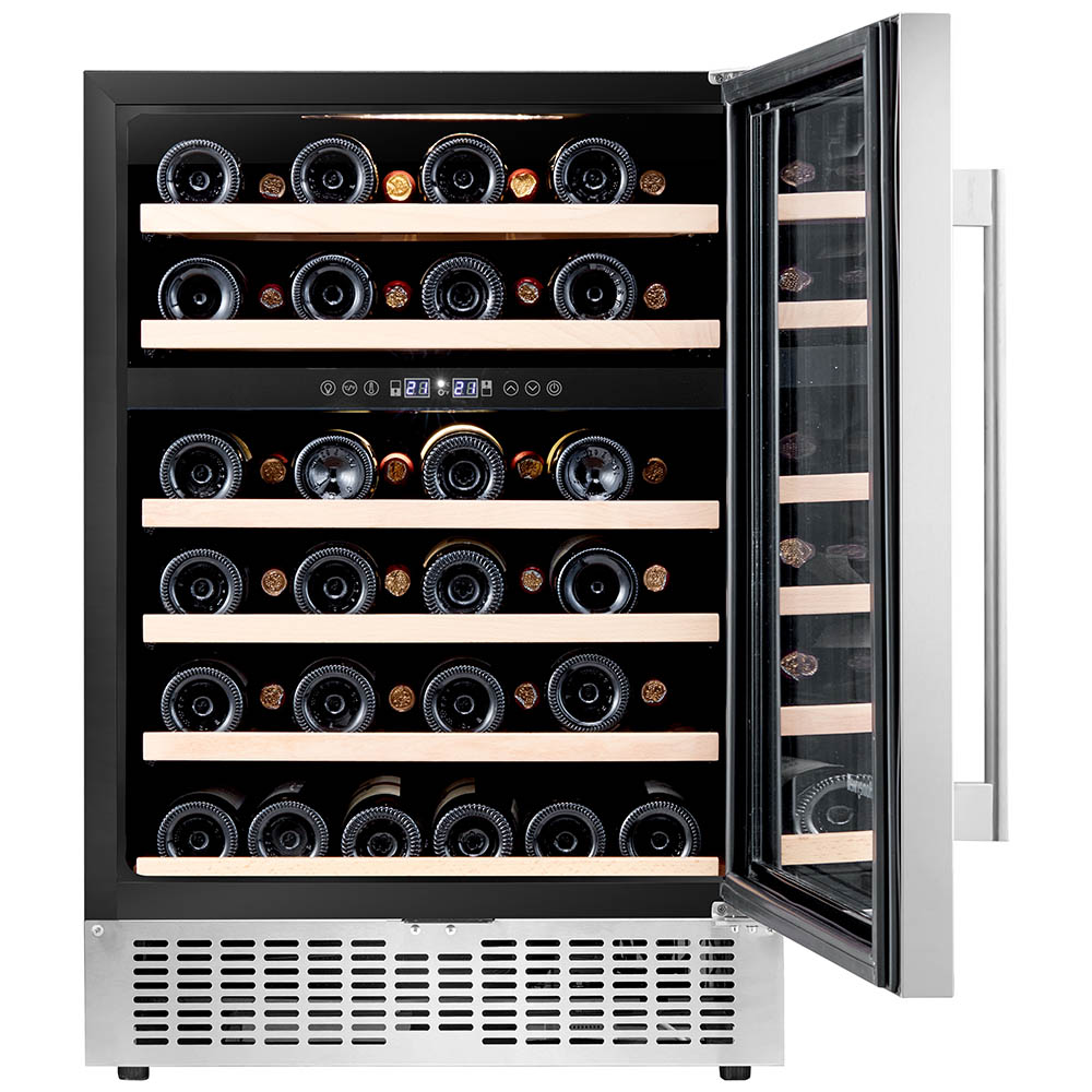 Honeywell 46 Bottle Dual Zone Compressor Wine Fridge with Touch Digital Temperature Control, Stainless Steel - H46WCS - Image 5