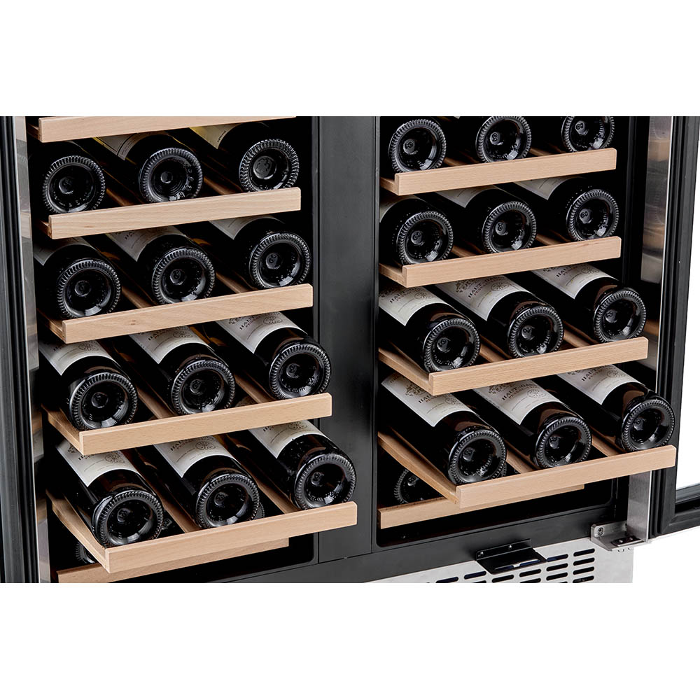 Honeywell 56 Bottle Dual Zone Compressor Wine Cooler Refrigerator, with Digital Wine Fridge Temperature Control, Stainless Steel - H56WCS - Image 5