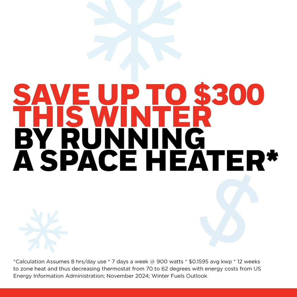 Honeywell UberHeat 5 Portable Ceramic Small Space Heater - Black, HCE210B - Image 9