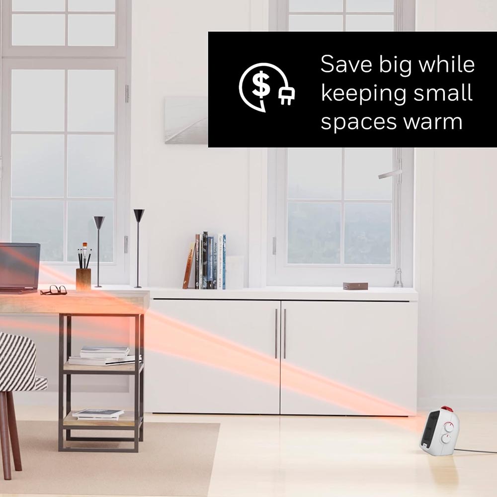 Honeywell UberHeat 5 Ceramic Heater for Small Spaces - White, HCE210W - Image 7