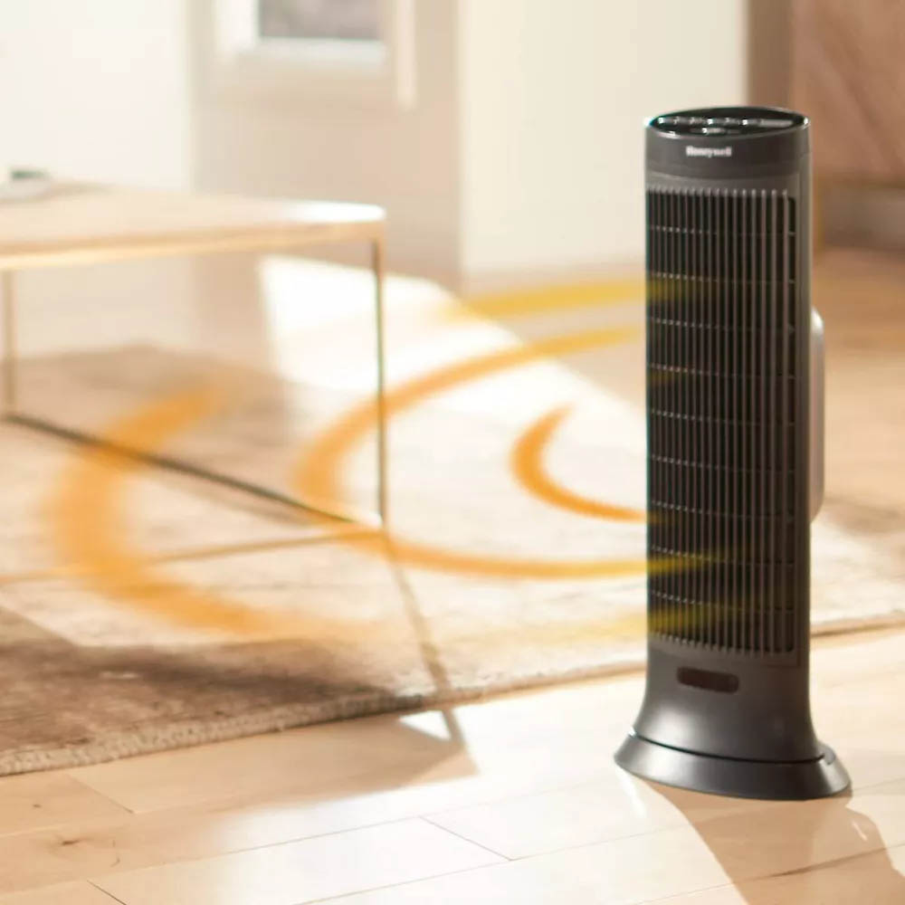 Honeywell Slim Ceramic Tower Whole Room Heater in Black, HCE317B - Image 5