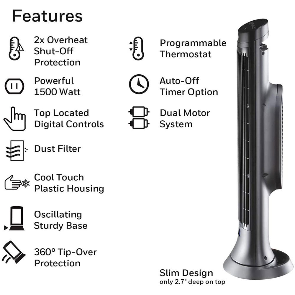 Honeywell Digital Ceramic Tower Heater, HCE322V - Image 6