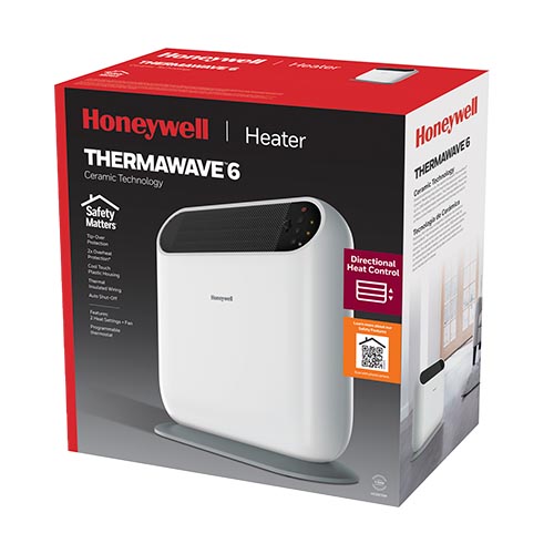 Honeywell ThermaWave 6 Ceramic Heater With Programmable Thermostat - White, HCE870W - Image 4
