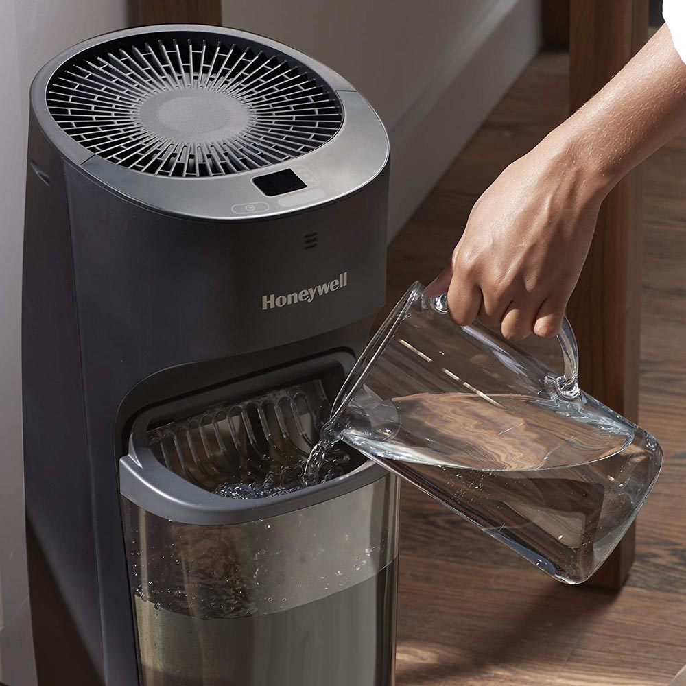 Honeywell Top Fill Cool Moisture Tower Humidifier with Digital Humidistat - Black, HEV620B - Image 4