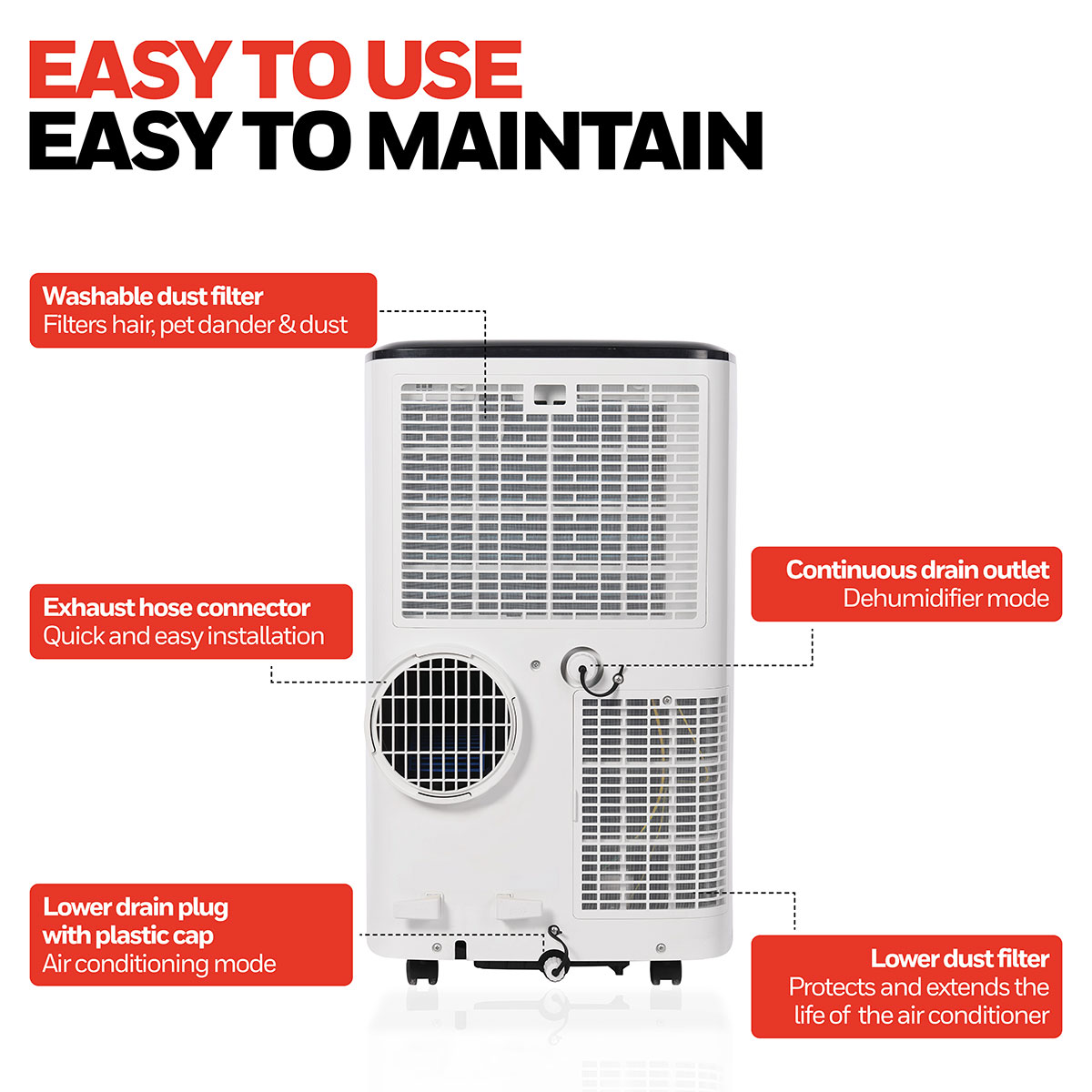Honeywell 10,000 BTU Smart Wi-Fi Portable Air Conditioner, Dehumidifier and Fan, HF0CESVWK6 - Image 3