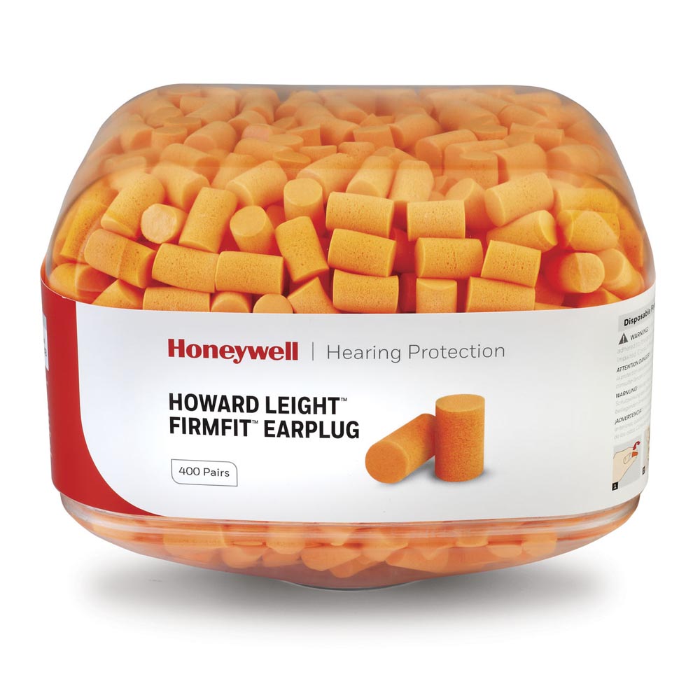 Howard Leight FirmFit Earplug Refill for HL400 Dispenser, Two 400-Pair Canisterss, NRR 30