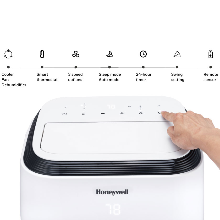 Honeywell 11,000 BTU Portable Air Conditioner, Fan, and Dehumidifier - White, HM2CESAWK8 - Image 5