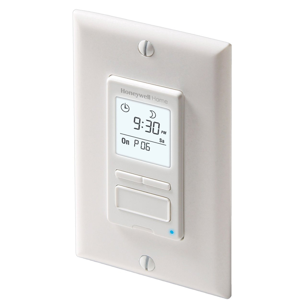 Honeywell Home Solar Programmable Light Switch Timer, 40 Watt Minimum Lights Only - RPLS540A, White - Image 2