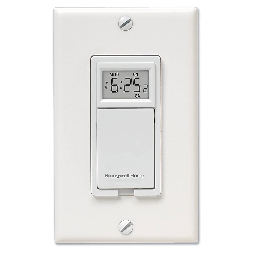 Honeywell Home 7 Day Programmable Light Switch Timer - RPLS730B, White