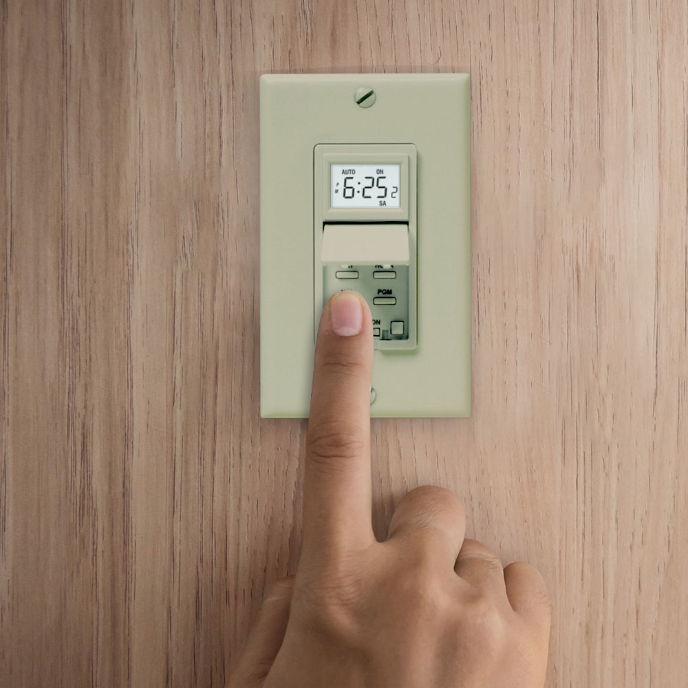Honeywell Home 7-Day Programmable Light Switch Timer - RPLS731B, Almond - Image 3