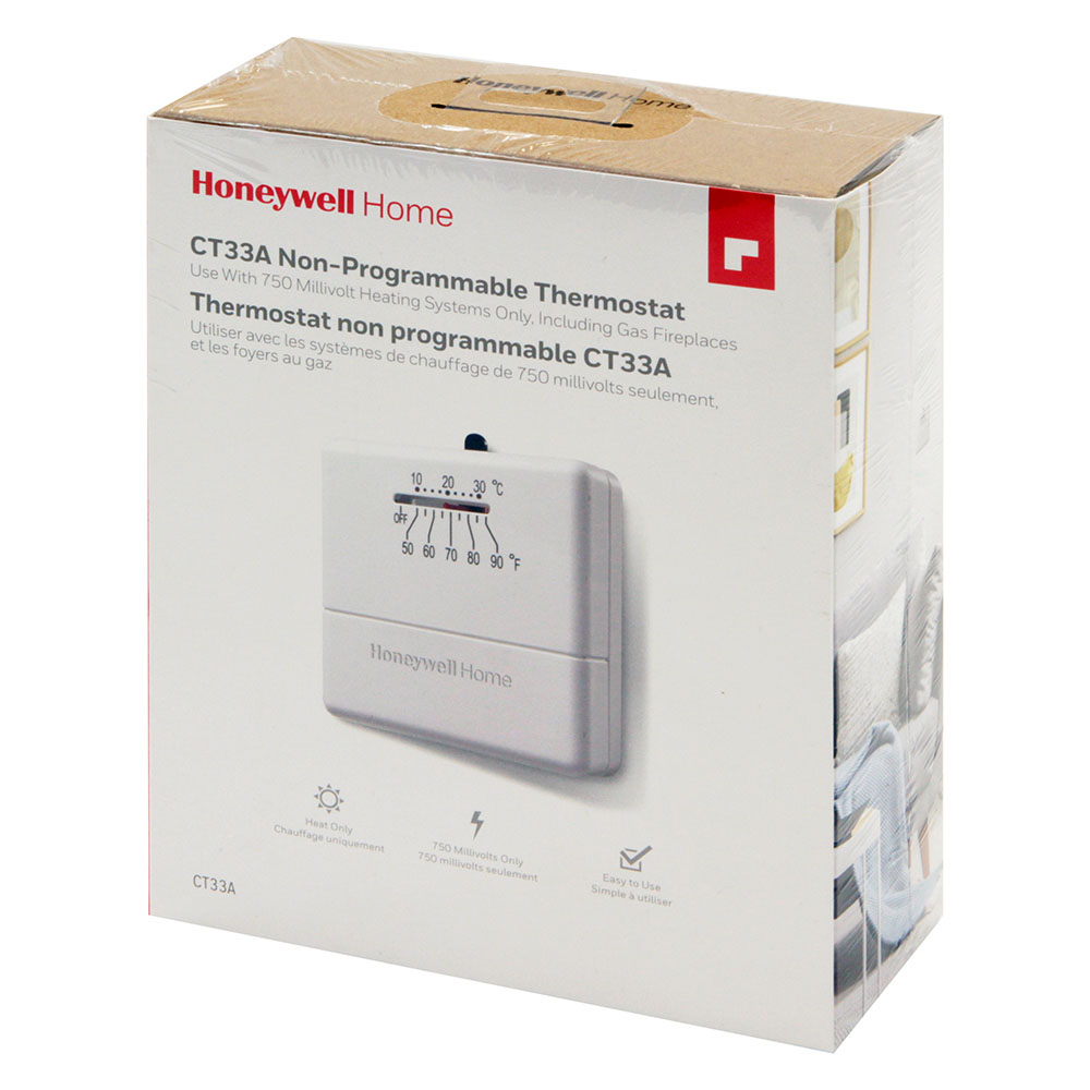 Honeywell Home CT33A1009 750 Millivolt Heat Only Non-Programmable Thermostat - Image 3