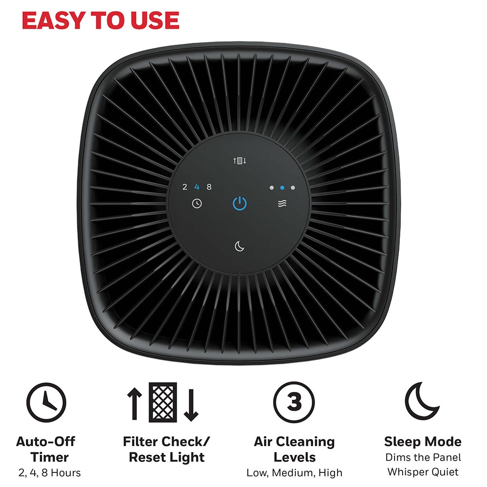 Honeywell Tabletop Allergen Plus HEPA Air Purifier - Black, HPA120B - Image 3