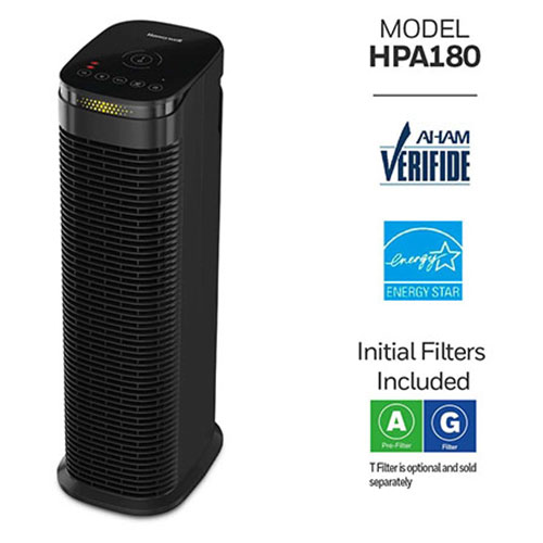 Honeywell HEPA Tower Air Purifier - Black, HPA180B - Image 5