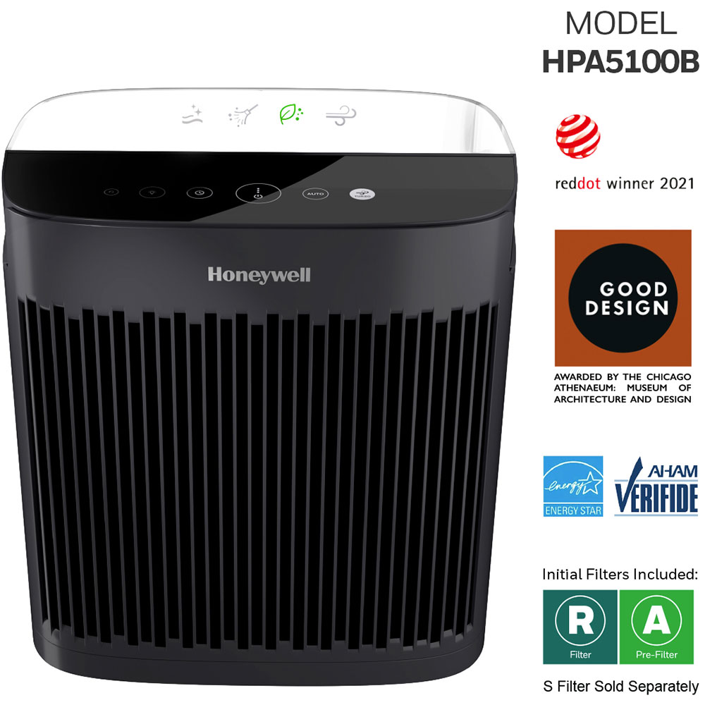 Honeywell Allergen Plus HEPA Air Purifier - Black, HPA5100B - Image 2